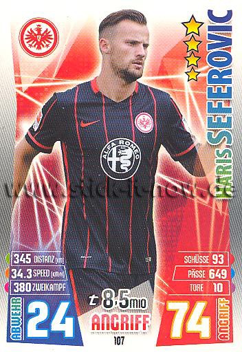 Match Attax 15/16 - Haris SEFEROVIC - Ein. Frankfurt - Nr. 107