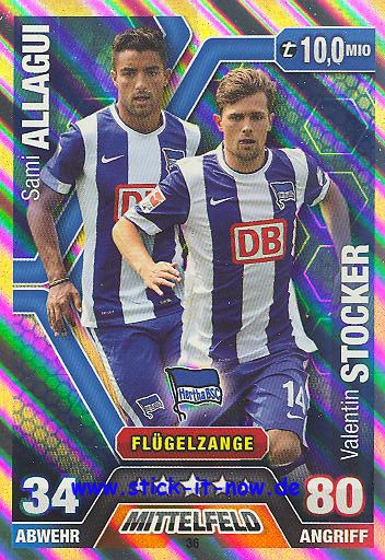 Match Attax 14/15 - ALLAGUI & STOCKER - Hertha BSC - Nr. 36 (Duo-Karte)