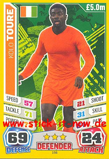 Match Attax "World Stars WM 2014" - KOLO TOURE - Nr. 156