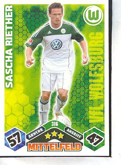 Match Attax 10/11 - SASCHA RIETHER - 316