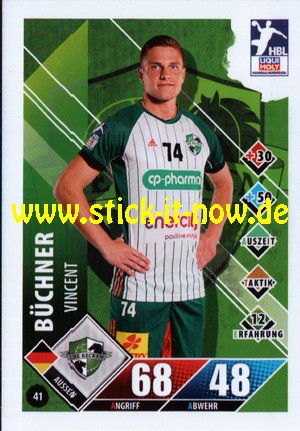 LIQUI MOLY Handball Bundesliga "Karte" 20/21 - Nr. 41