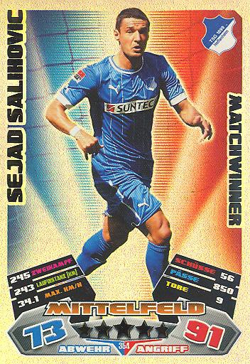 Match Attax 12/13 - Matchwinner - Sejad Salihovic - TSG Hoffenheim - Nr. 354