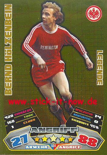 Match Attax 12/13 EXTRA - Bernd Hölzenbein - Ein. Frankfurt - LEGENDE - Nr. 504