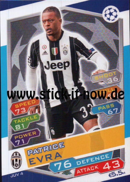 Match Attax Champions League 16/17 - Nr. JUV 4