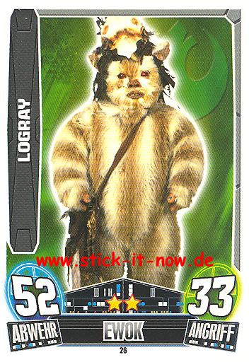 Force Attax Movie Collection - Serie 3 - LOGRAY - Nr. 26