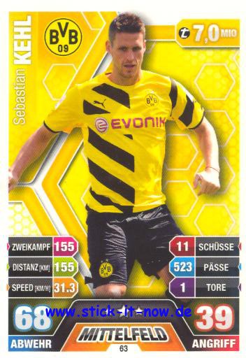 Match Attax 14/15 - Sebastian KEHL - Bor. Dormund - Nr. 63