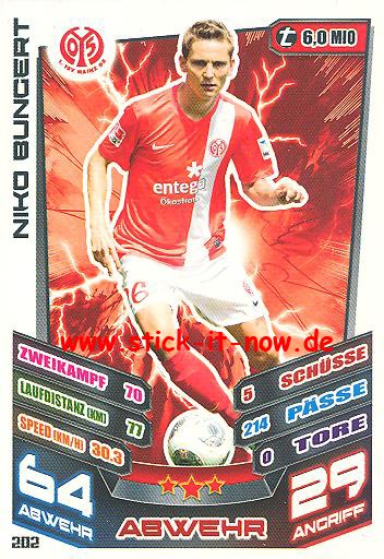 Match Attax 13/14 - FSV Mainz 05 - Niko Bungert - Nr. 202