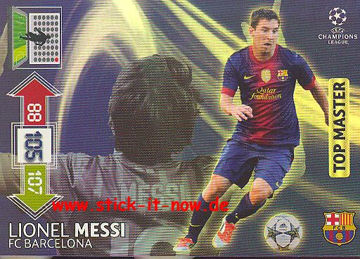 Panini Adrenalyn XL CL 12/13 - FC Barcelona - Lionel Messi - TOP MASTER