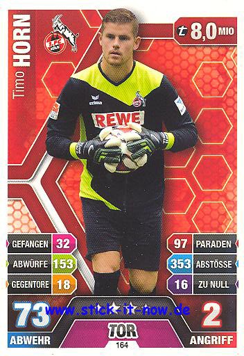 Match Attax 14/15 - Timo HORN - 1. FC Köln - Nr. 164