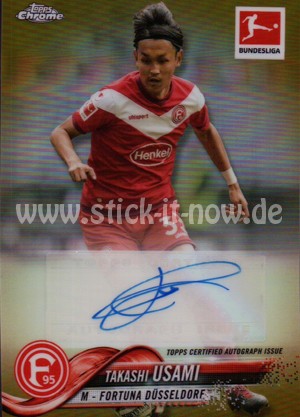 Bundesliga Chrome 18/19 - Takashi Usami - Nr. 31 (Gold signiert - 8/50)