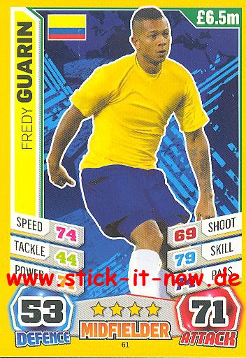 Match Attax "World Stars WM 2014" - FREDY GUARIN - Nr. 61