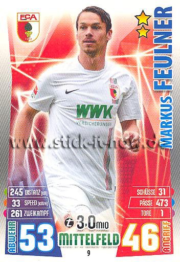 Match Attax 15/16 - Markus FEULNER - FC Augsburg - Nr. 9