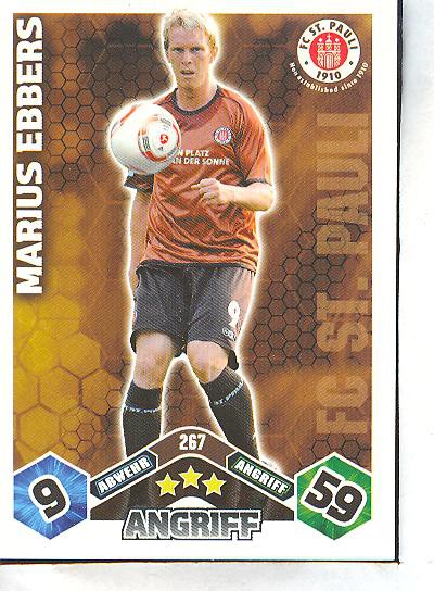 Match Attax 10/11 - MARIUS EBBERS - 267