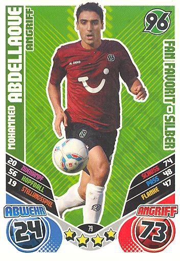 Match Attax 11/12 Extra - MOHAMMED ABDELLAOUE - Hannover 96 - Fan Favorit-Silber - Nr. 79