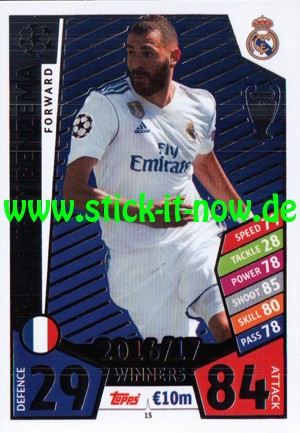 Match Attax Champions League 17/18 - Nr. 15 (Winners 16/17)