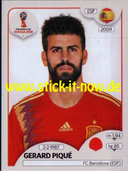 Panini WM 2018 "Sticker" - Gerard Pique - Spanien