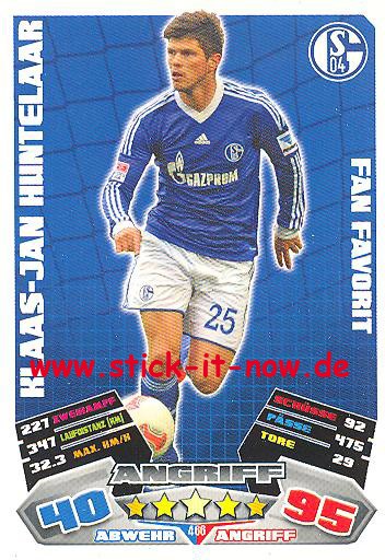 Match Attax 12/13 EXTRA - Klaas-Jan Huntelaar - FC Schalke 04 - FAN FAVORIT - Nr. 466