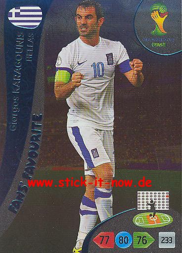 Panini Adrenalyn XL Brasil WM 2014 - Fans Favourites - Giorgos KARAGOUNIS