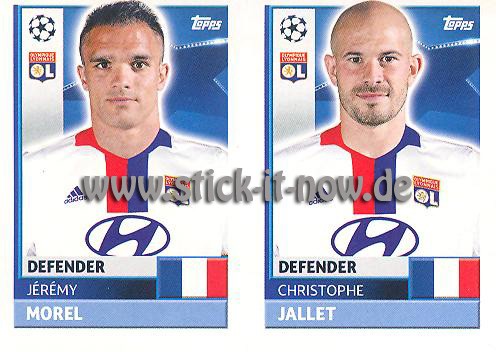 Topps Champions League Sticker 16/17 - Nr. LYO 6 + 7