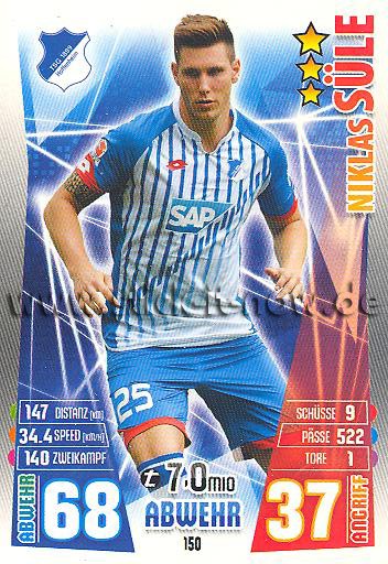 Match Attax 15/16 - Niklas SÜLE - TSG Hoffenheim - Nr. 150