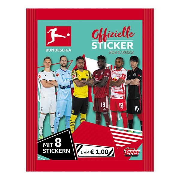 Topps Fußball Bundesliga 2021/22 "Sticker" (2021) - Stickertüte