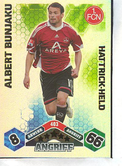 Match Attax 10/11 - Hattrick-Held - ALBERT BUNJAKU - 403