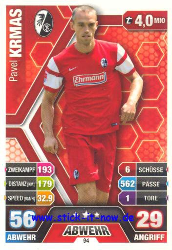 Match Attax 14/15 - Pavel KRMAS - SC Freiburg - Nr. 94