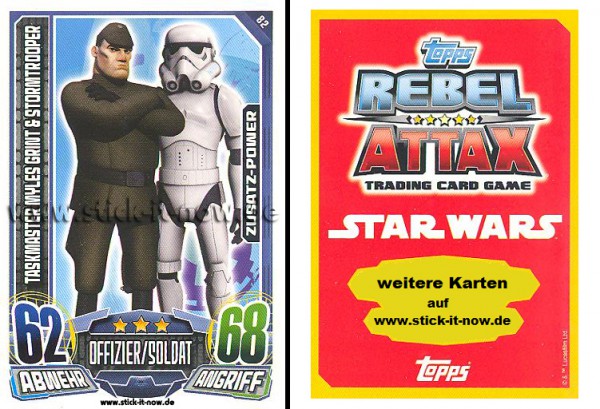 Rebel Attax - Serie 1 (2015) - TASKMASTER MYLES GRINT & STORMTROOPER - Nr. 82