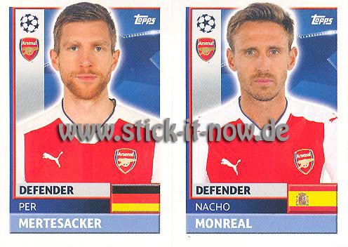 Topps Champions League Sticker 16/17 - Nr. ARL 6 + 7