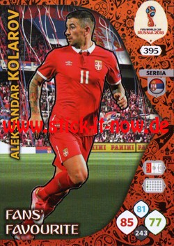 Adrenalyn XL "WM Russia 2018" - Nr. 395 (FANS FAVOURITE)