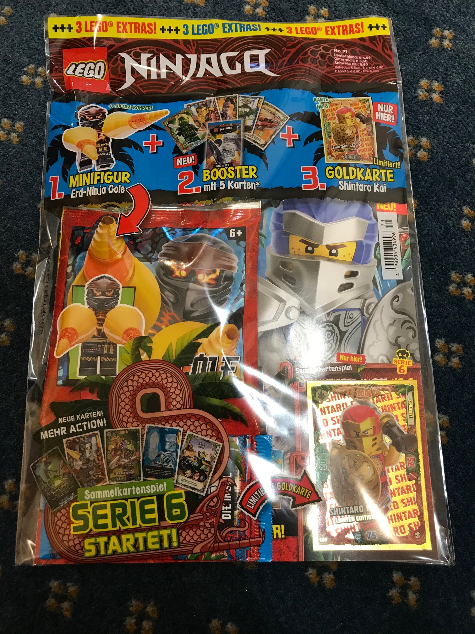 Lego Ninjago Magazin Nr 11 mit LE 2 und Cole Figur 1 Booster Ninja Trading Cards 