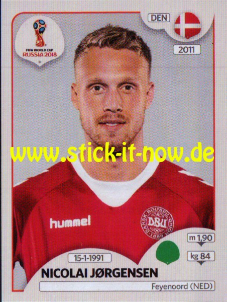 Panini WM 2018 "Sticker" - Nicolai Jorgensen - Dänemark