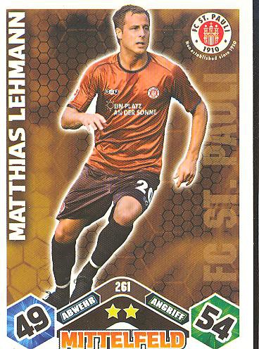 Match Attax 10/11 - MATTHIAS LEHMANN - 261