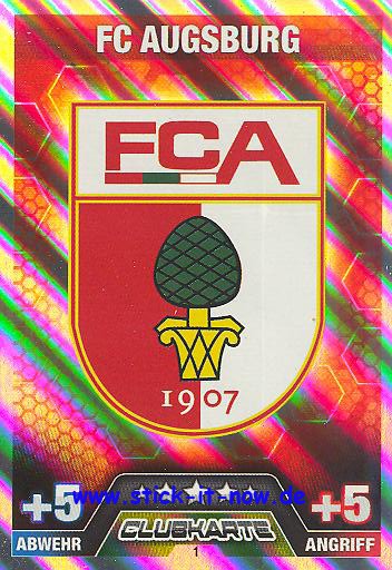 Match Attax 14/15 - CLUBLOGO - FC Augsburg - Nr. 1 (Logo)