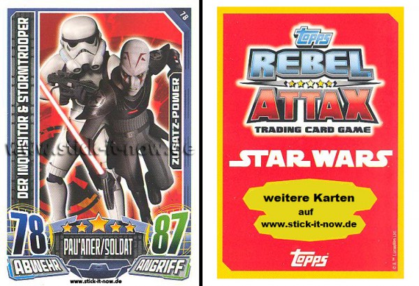 Rebel Attax - Serie 1 (2015) - DER INQUISITOR & STORMTROOPER - Nr. 78