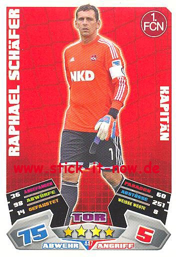 Match Attax 12/13 EXTRA - Raphael Schäfer - 1. FC Nürnberg - KAPITÄN - Nr. 447