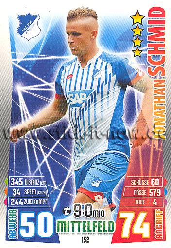 Match Attax 15/16 - Jonathan SCHMID - TSG Hoffenheim - Nr. 152