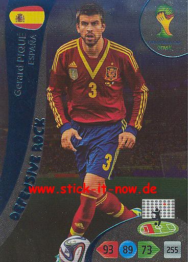 Panini Adrenalyn XL Brasil WM 2014 - Defensive Rocks - Gerard PIQUE