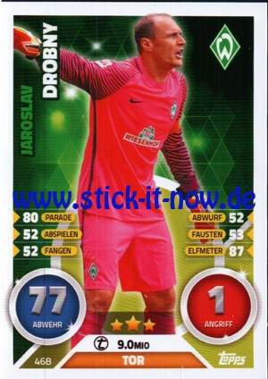 Topps Match Attax Bundesliga 16/17 Extra - Nr. 468