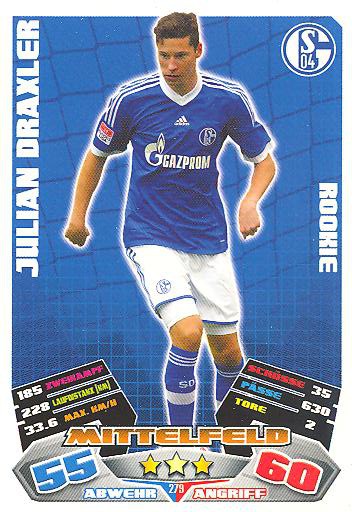 Match Attax 12/13 - Julian Draxler - FC Schalke 04 - Nr. 279