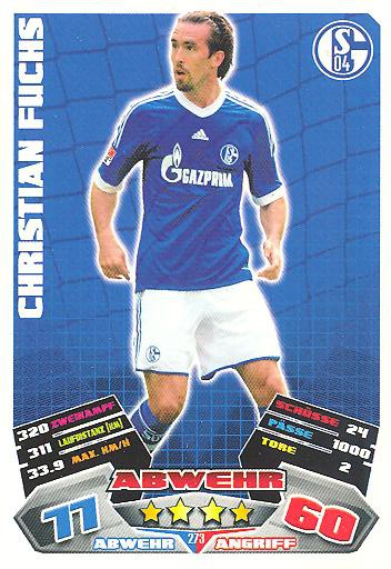 Match Attax 12/13 - Christian Fuchs - FC Schalke 04 - Nr. 273
