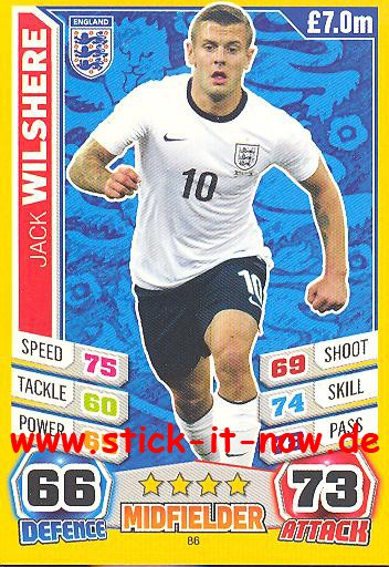 Match Attax "World Stars WM 2014" - JACK WILSHERE - Nr. 86