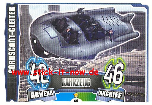 Force Attax - Star Wars - Clone Wars - Serie 4 - CORUSCANT-GLEITER - Nr. 65