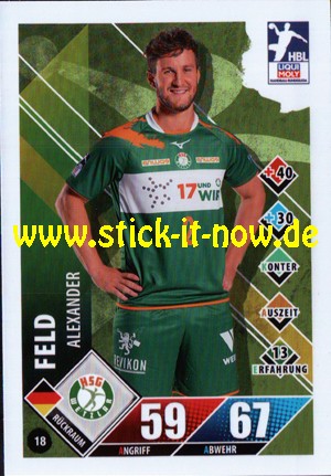 LIQUI MOLY Handball Bundesliga "Karte" 20/21 - Nr. 18