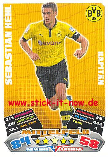 Match Attax 12/13 EXTRA - Sebastian Kehl - Bor. Dortmund - KAPITÄN - Nr. 435