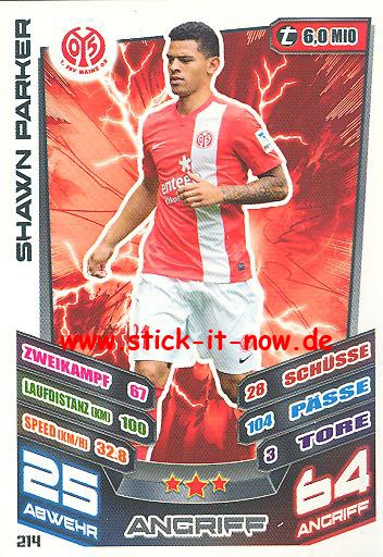Match Attax 13/14 - FSV Mainz 05 - Shawn Parker - Nr. 214