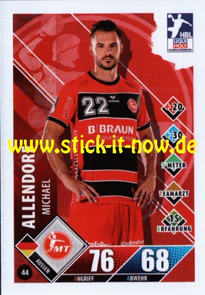 LIQUI MOLY Handball Bundesliga "Karte" 20/21 - Nr. 44