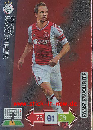 Panini Adrenalyn XL CL 12/13 - Ajax Amsterdam - Siem de Jong - Fans Favourites