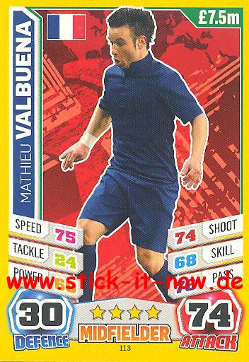 Match Attax "World Stars WM 2014" - MATHIEU VALBUENA - Nr. 113
