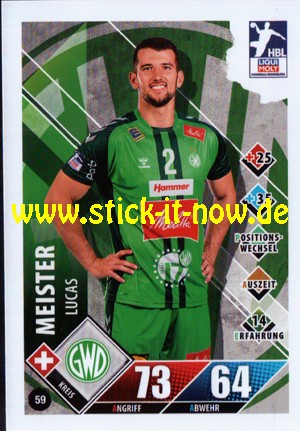 LIQUI MOLY Handball Bundesliga "Karte" 20/21 - Nr. 59